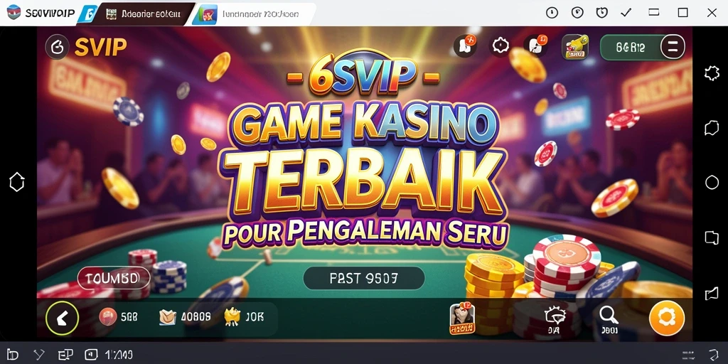 Gameplay kasino menghibur di aplikasi 6SVIP.