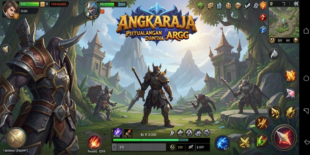 Screenshot gameplay ARPG dari ANGKARAJA yang menunjukkan aksi seru.