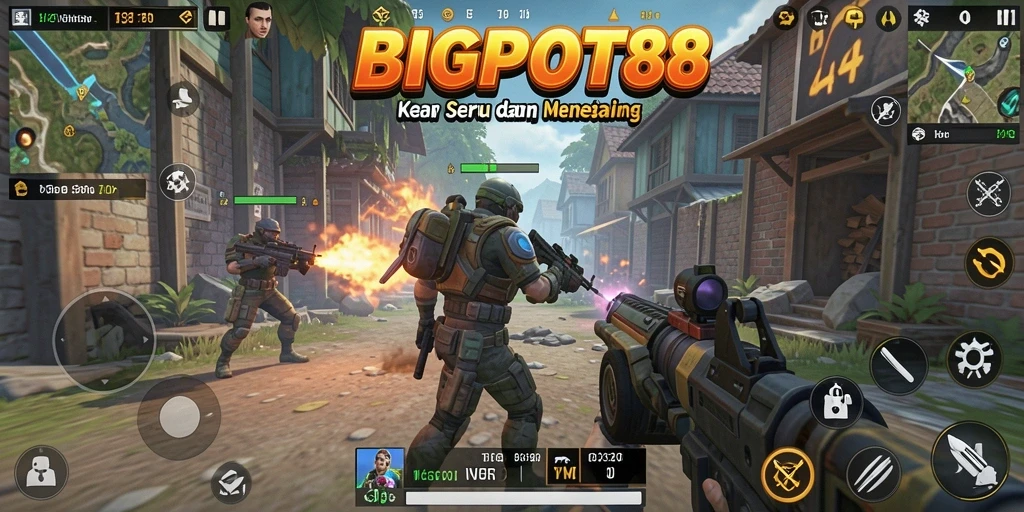 Tampilan gameplay seru BIGPOT88 dengan aksi menegangkan.