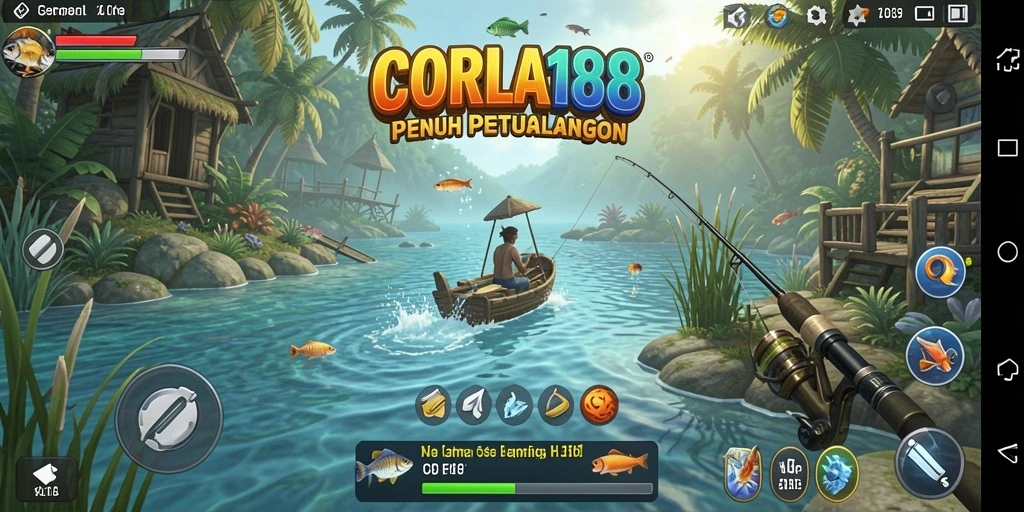 Gameplay menarik CORLA188 dengan grafis memukau saat memancing.
