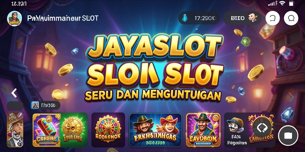 Tampilan gameplay menegangkan di JAYASLOT dengan simbol-simbol menarik.