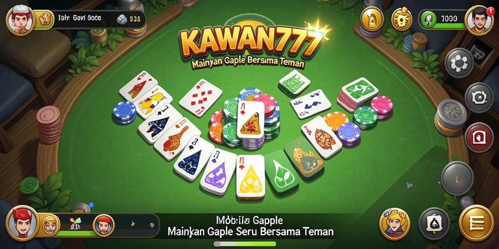 Screenshot gameplay KAWAN777 menampilkan pertemuan seru dalam permainan Gaple.