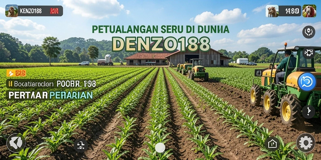 Gameplay seru KENZO188 dengan pertanian yang realistis.