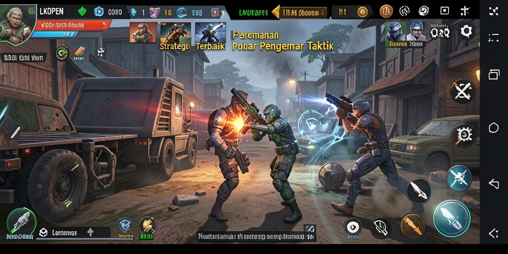 Tampilan gameplay strategi yang menegangkan di LKOPEN.