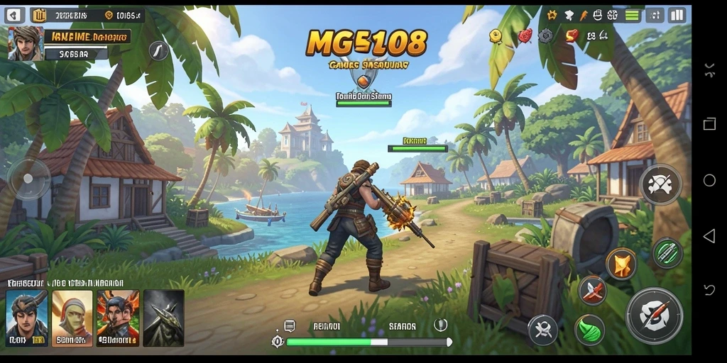 Tampilan gameplay seru dalam MG108 dengan elemen simulasi mendetail.