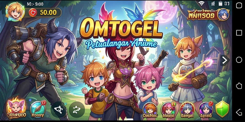 Screenshot dari gameplay OMTOGEL yang penuh aksi dan warna.