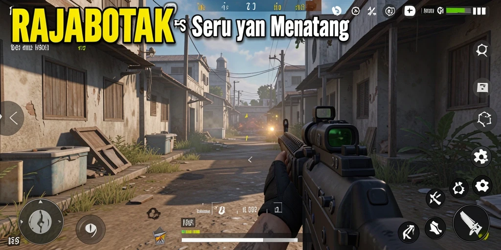 Tangkapan layar RAJABOTAK menunjukkan pertempuran seru dalam mode FPS.