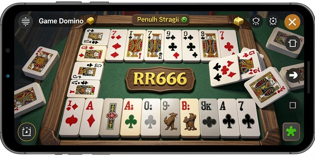 Tampilan gameplay seru dari RR666 saat bermain Domino.