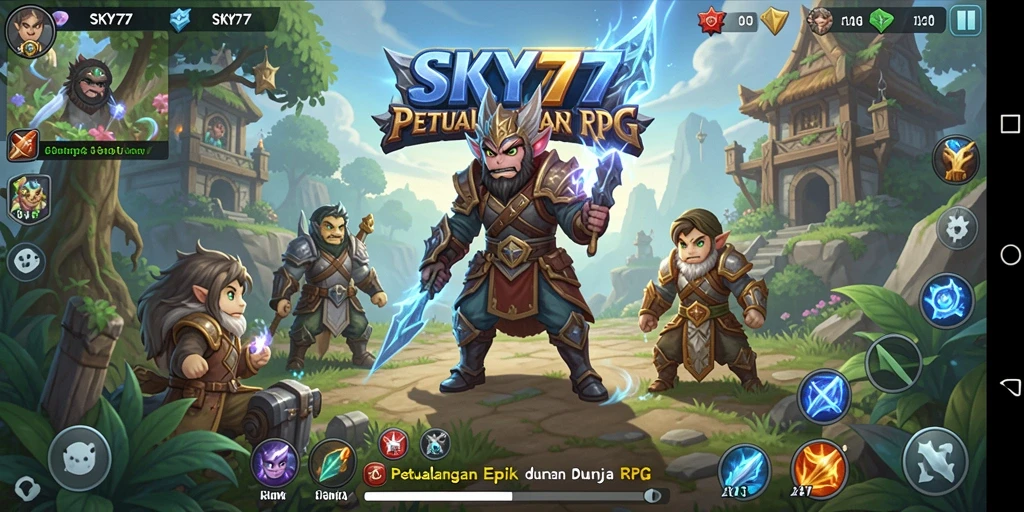 Tampilan gameplay RPG yang menakjubkan di SKY77.