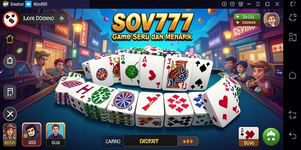 Tampilan gameplay SOV777 menampilkan aksi seru dalam permainan Domino.