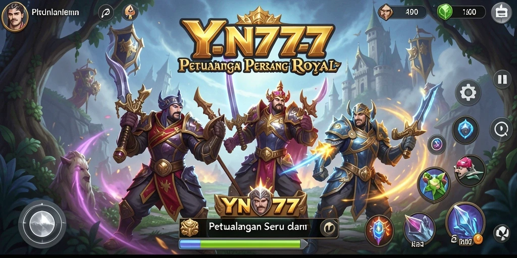 Tampilan seru dari gameplay YN777 dalam pertempuran Battle Royale.