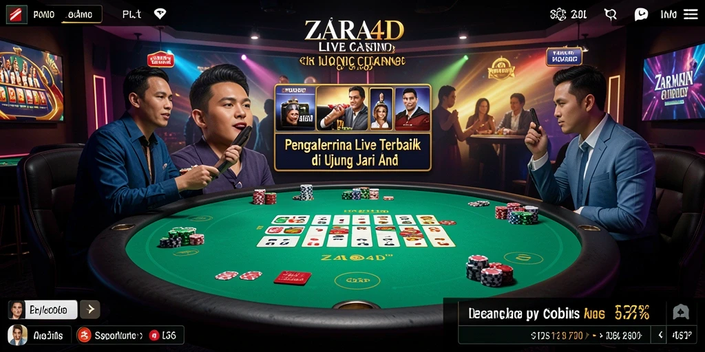 Tampilan gameplay ZARA4D yang menakjubkan dalam Live Casino.