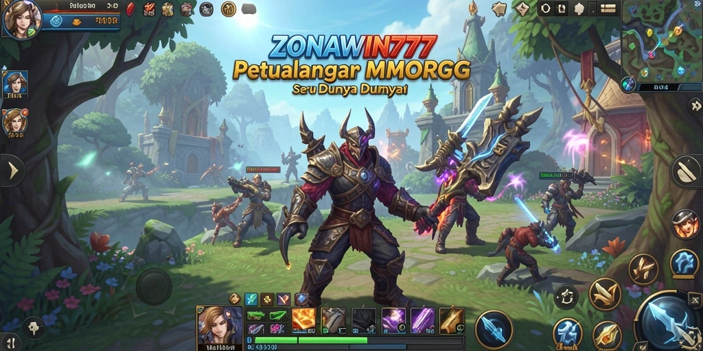 Gameplay seru ZONAWIN777 dalam dunia MMORPG penuh aksi.